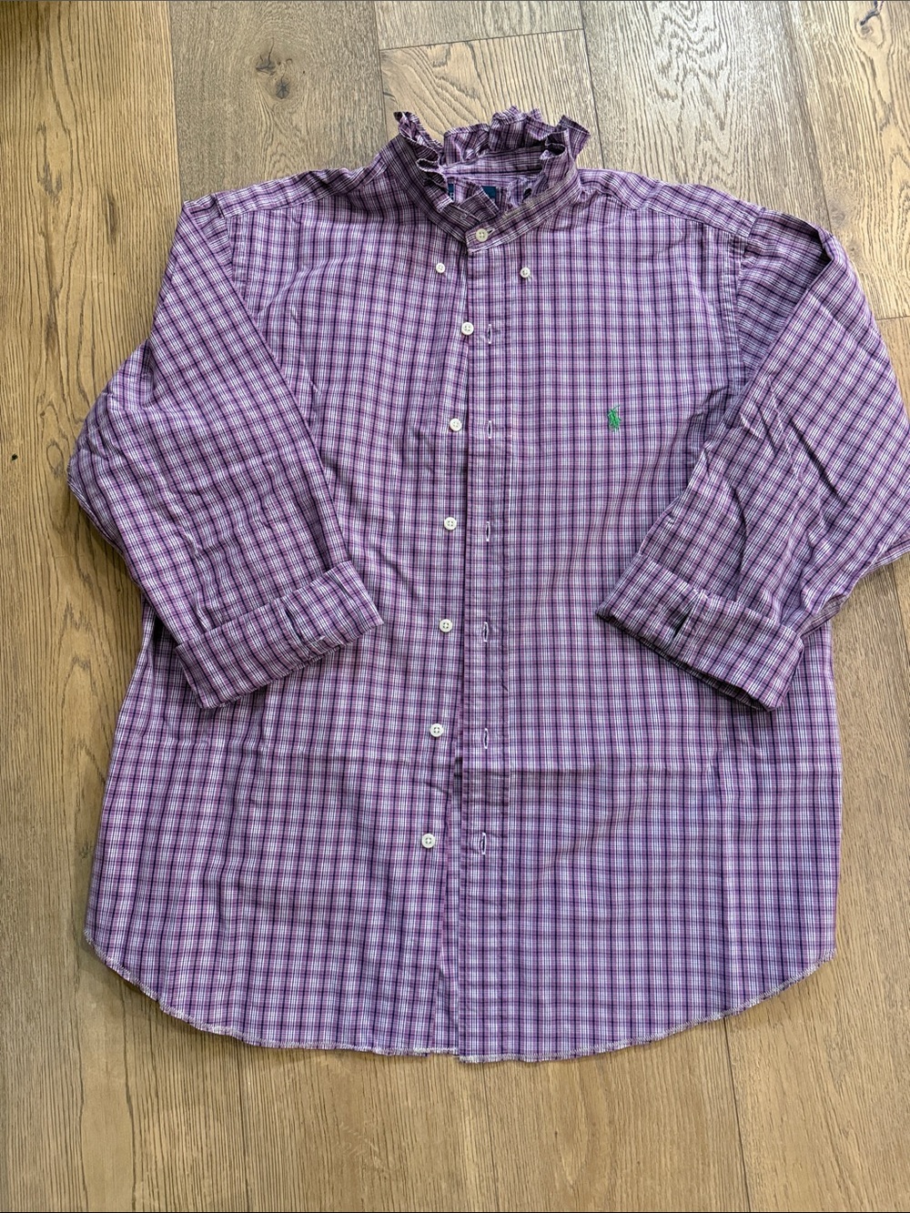 Ralph Lauren Lavender Plaid Button-Down Shirt